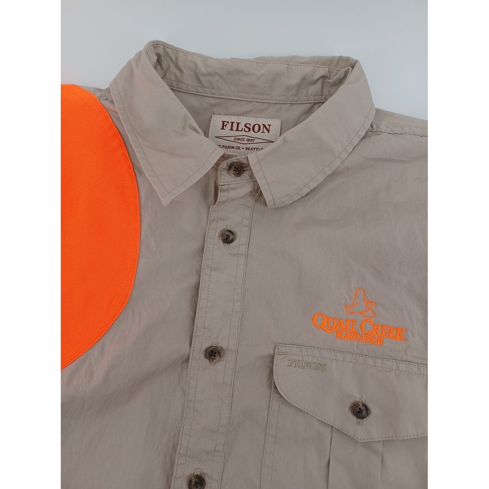 Filson Mens Large Long Sleeve Button-Down Quail Creek Plantation